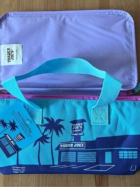 Turquoise & Lilac Mini Insulated Bag